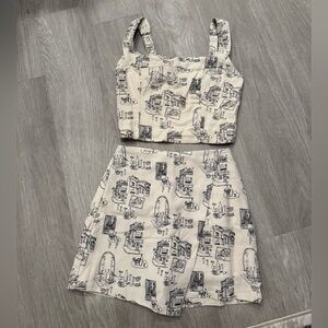 Abercrombie & Fitch Beige and Black Patterned Set